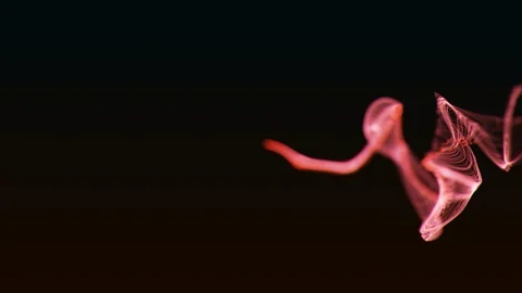 Abstract particle animation in red color Stock Footage 121812178