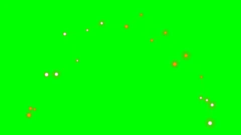 Abstract particle arc motion effect isolated on a bright green background Video stock 340901527