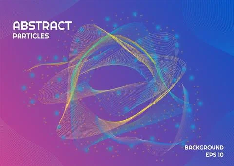 Abstract particle background aurora design line complex with light effect Stock Illustration