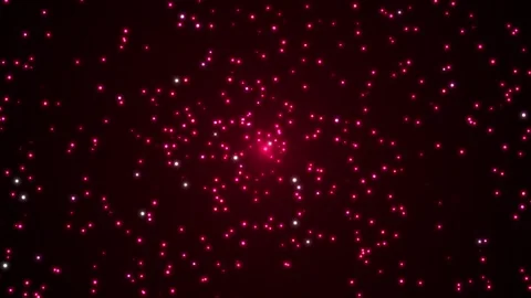 Abstract particle background. A bright glowing sphere attracts particles Stock Footage 319291127