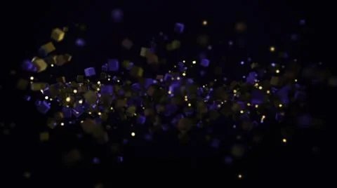 Abstract particle background, a lot of small details and elements flying into Illustrazione stock