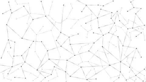 Abstract particle background. Mess network. Nodes connected in web. Futuristi Illustrazione stock