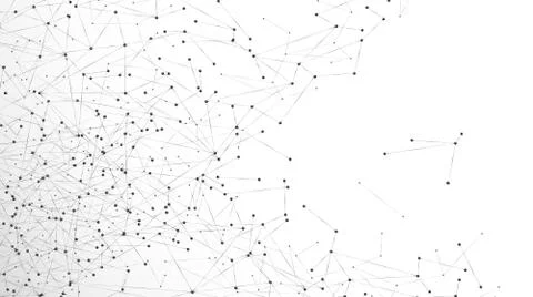 Abstract particle background. Mess network plexus. Atomic and molecular patte Stock Illustration