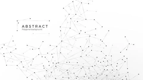 Abstract particle background. Mess network. Atomic and molecular pattern. Nod Stock Illustration