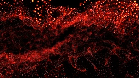 Abstract Particle Background in Orange and 4K Stock Footage 95096369
