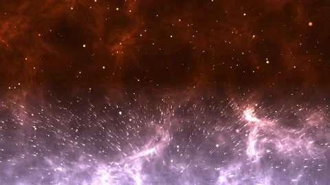 Abstract Particle Background With OF Orange  Color Stock Footage 185973271