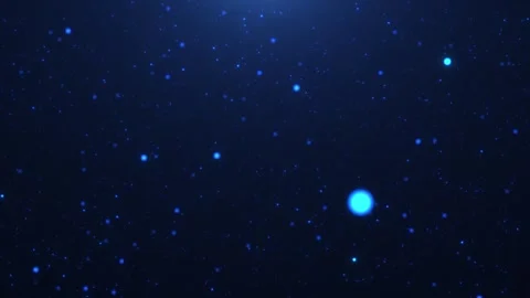 Abstract particle background. Particles swirl and fly. Blue shiny background Stock Footage 263972934
