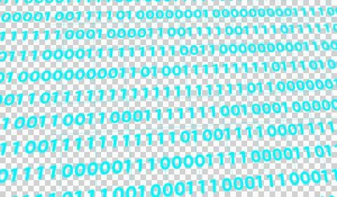 Abstract particle binary pattern digital technology Illustrazione stock