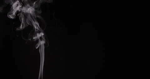 Abstract particle on black background. White smoke slowly floating through space Stock Footage 144449943