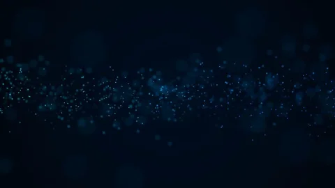 Abstract particle bokeh sleek background loop blue Stock Footage 78141872