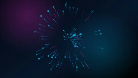 Abstract particle burst explosion. Digital motion background with light Vídeos de archivo 340373119