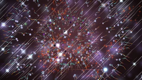 Abstract Particle Burst Featuring Radiating Light Streaks Sparkles 库存影片 342949223