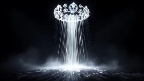 Abstract particle crown diamond material background Stock Footage 334109862