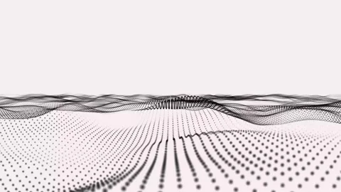Abstract particle dot wave digital background animation. Stock Footage 289427377