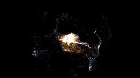 Abstract Particle Explosion Animation in Dark Background with Dynamic Visual Stock Footage 276969583
