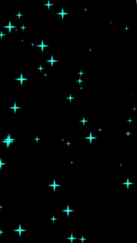 Abstract particle field moving through dark space with bright cyan glowing .. Stock Footage 338421629