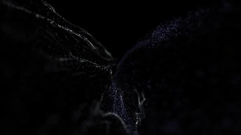 Abstract Particle Flow with Dark Cosmic Patterns and Glowing Energy Structure Stock Footage 341780478