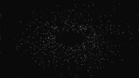 Abstract Particle Flow Dark Loop Background Glowing Orb Motion Stock Footage 332710353