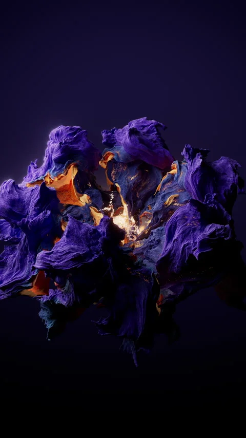 Abstract particle flower opens. Stock Footage 270995596