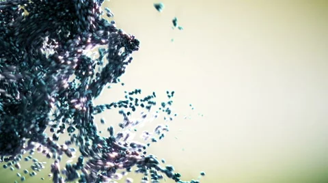 Abstract Particle Fluid Close Up. Left Side Stock-Footage 40273799