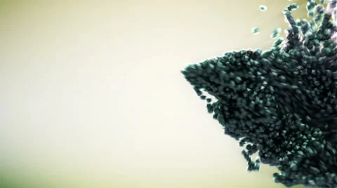 Abstract Particle Fluid Close Up. Right Side Video stock 40273792