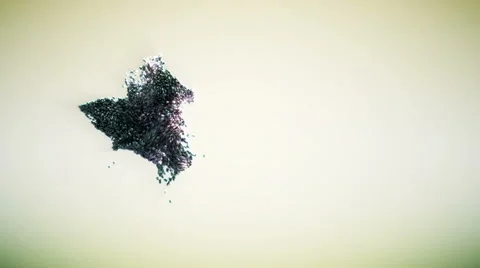 Abstract Particle Fluid. Left Side Video stock 40273797