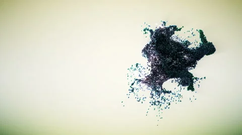 Abstract Particle Fluid. Right Side Stock-Footage 40273857