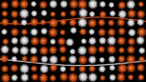 Abstract particle grid with wavy light lines background. Video stock 341768565