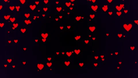 Abstract particle heart flow down and up animation on background Video stock 332583592