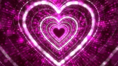 Abstract particle heart, Love Heart Tunn... | Stock Video | Pond5