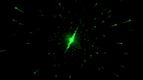 Abstract Particle Light Animation - Green Stock Footage 36672765