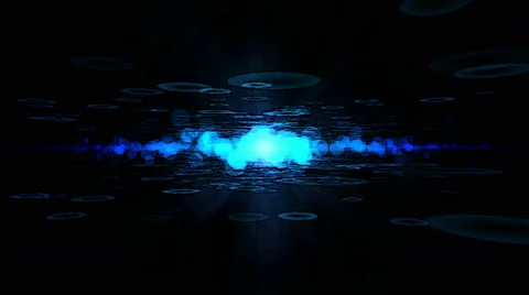 Abstract Particle Light Animation - Loop Blue Stock Footage 61415378