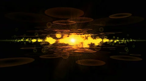 Abstract Particle Light Animation - Loop Golden Stock Footage 61416716
