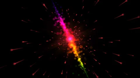 Abstract Particle Light Animation - Rainbow Video stock 36672815