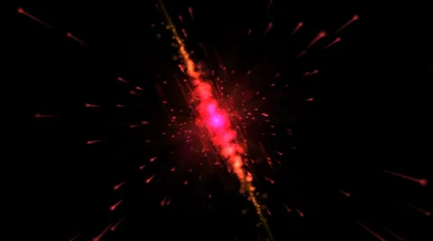 Abstract Particle Light Animation - Red Video stock 36672634