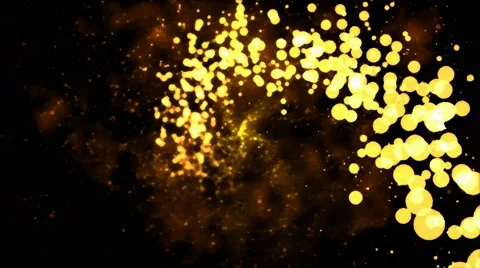 Abstract Particle Light Spiral - Loop Golden Stock Footage 60799272
