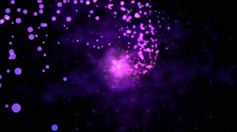 Abstract Particle Light Spiral - Loop Purple Stock Footage 60799894