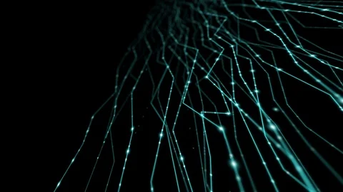 Abstract particle line lighting frame structure pattern wireframe polygon Stock Footage 105720462