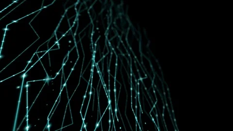 Abstract particle line lighting frame structure pattern wireframe polygon Video stock 105727480