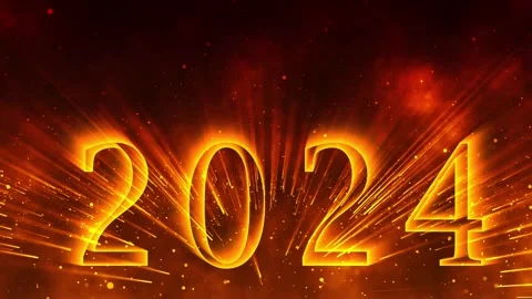 Abstract particle lines background - New Year 2024 Video stock 252069388