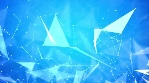 Abstract particle Loop background. Mess network. Nodes connected Stock Footage 140090406