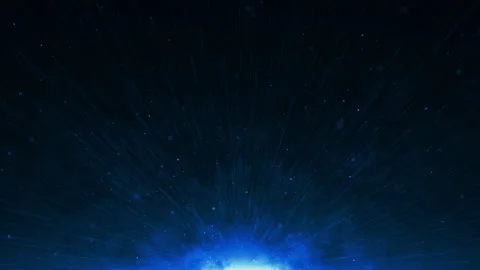 Abstract particle motion lines background with bright neon rays 4k Stock Footage 262061161