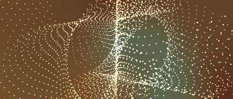 Abstract particle pattern swirls against warm, textured background Stock Footage 337384632