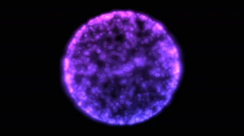 Abstract Particle Sphere Animation - Loop Purple Stockbeeldmateriaal 43399229