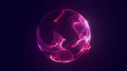 Abstract particle sphere Stock Footage 283561234