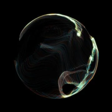 Abstract particle sphere, science background. Stock Illustration