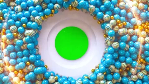 Abstract Particle Sphere Tunnel with Energy Core VFX Animation Stock Footage 327570645