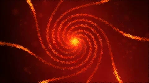 Abstract Particle Spiral Swirl - Loop Fiery Red Stock Footage 58292318