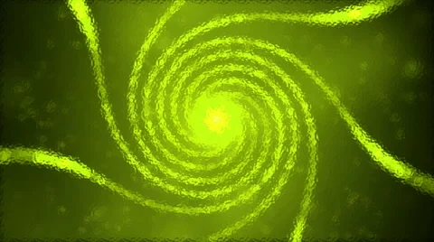 Abstract Particle Spiral Swirl - Loop Lime Yellow Video stock 58293704