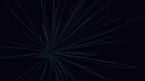 Abstract particle streaks exploding from center on dark background motion Stock Footage 334139046